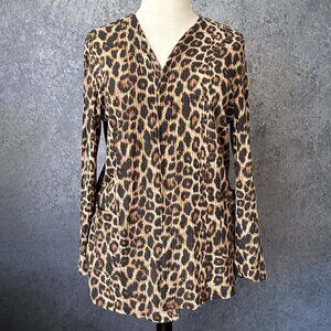 Leopard-Print Cardigan/Wrap, L/XL